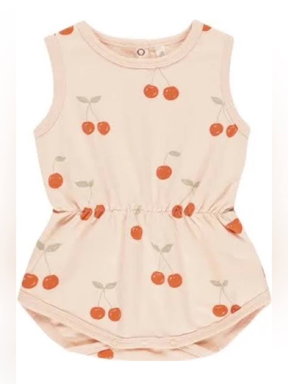 Rylee + Cru Soft Pink Cherry Print Romper